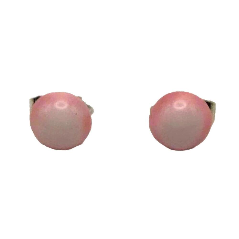 Earrings Clip Milk Glass 1930s Lightest Pink Charming  1/2"